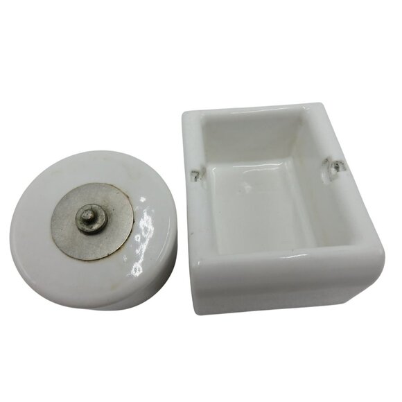 Vintage Ceramic Stoneware Desk Top Rolling Stamp Moistener - Picture 6 of 10